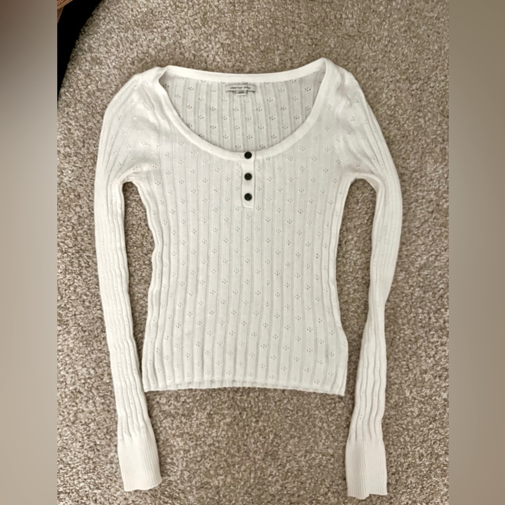 AE Long-Sleeve Henley T-Shirt
